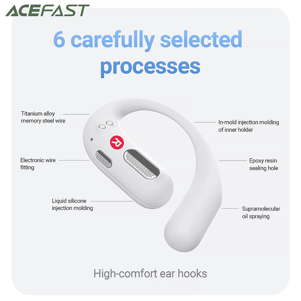 Handsfree Bluetooth Acefast FA002, TWS, Branco