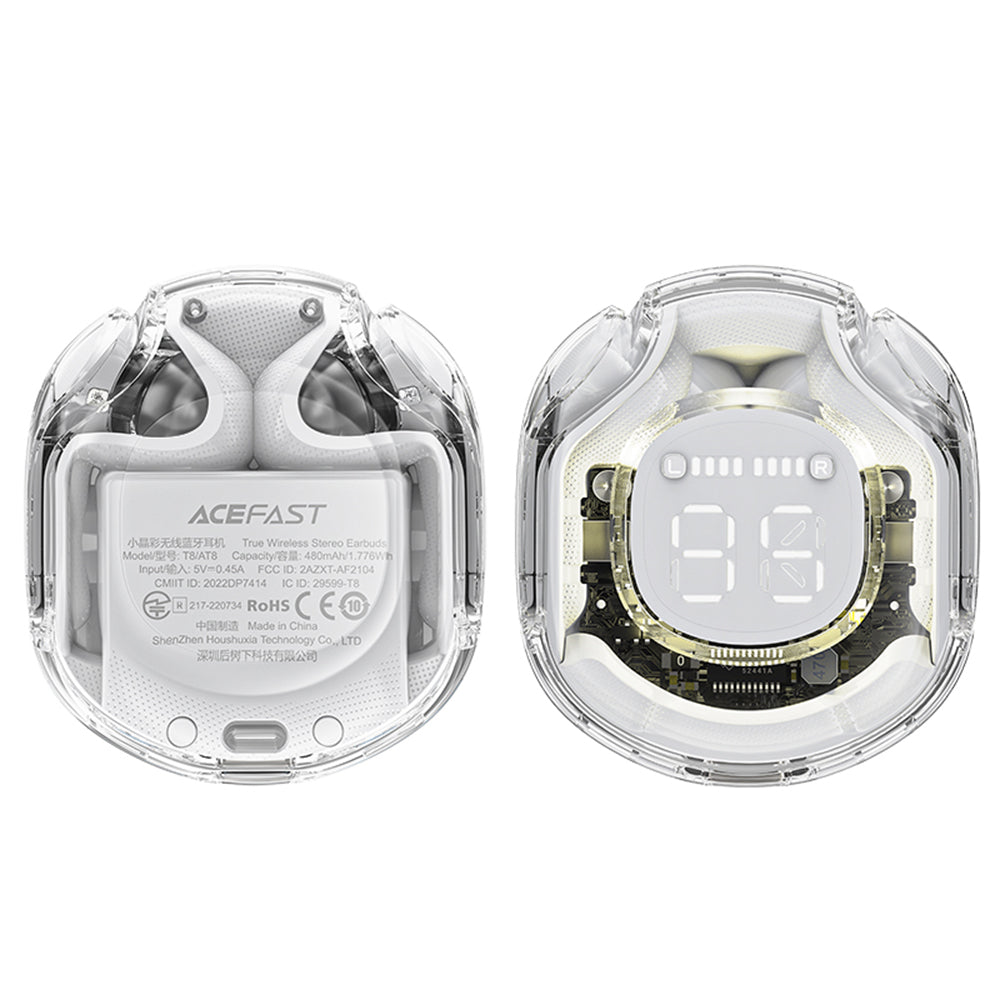 Handsfree Bluetooth Acefast T8, TWS, Branco