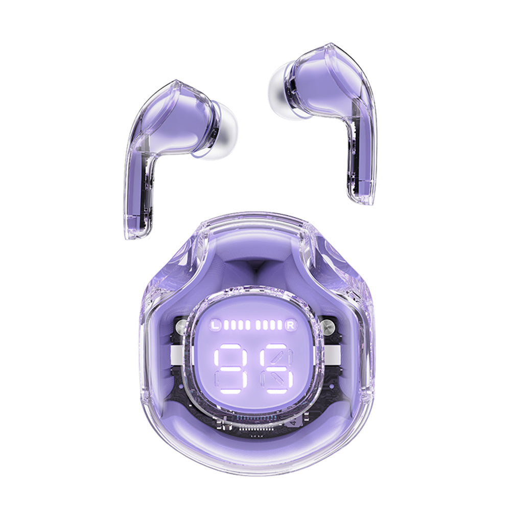 Handsfree Bluetooth Acefast T8, TWS, Roxo