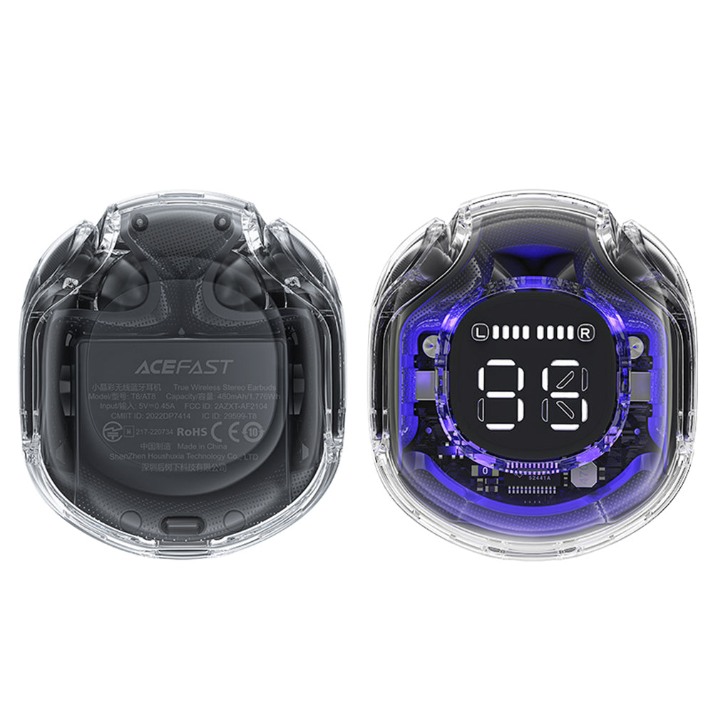 Handsfree Bluetooth Acefast T8, TWS, Preto