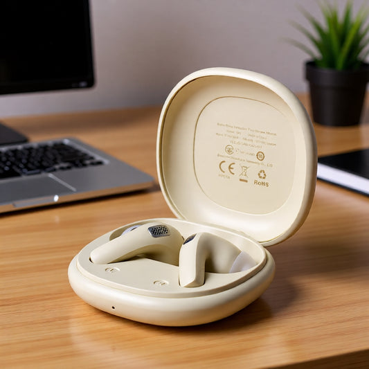 Handsfree Bluetooth Acefast W3, TWS, ANC, Caqui