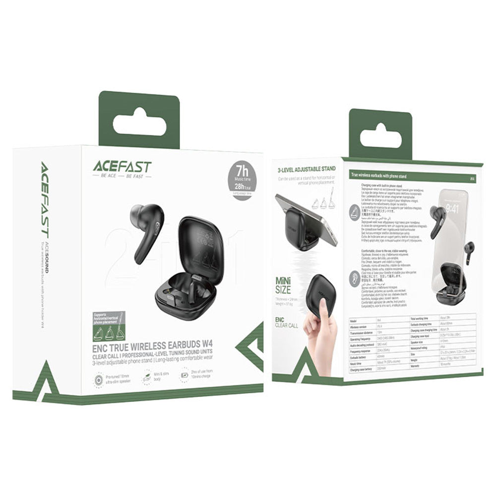 Handsfree Bluetooth Acefast W4, TWS, Bege