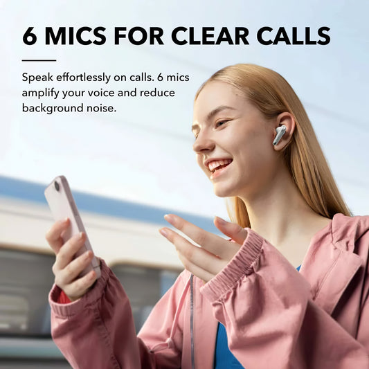 Mãos-livres Bluetooth Anker SoundCore Liberty 4 NC, TWS, ANC, MultiPoint, Branco A3947G21