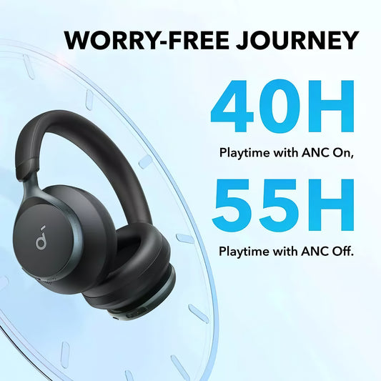 Mãos-livres Bluetooth Anker SoundCore Space On, Multiponto, A2DP, ANC, Preto A3035G11