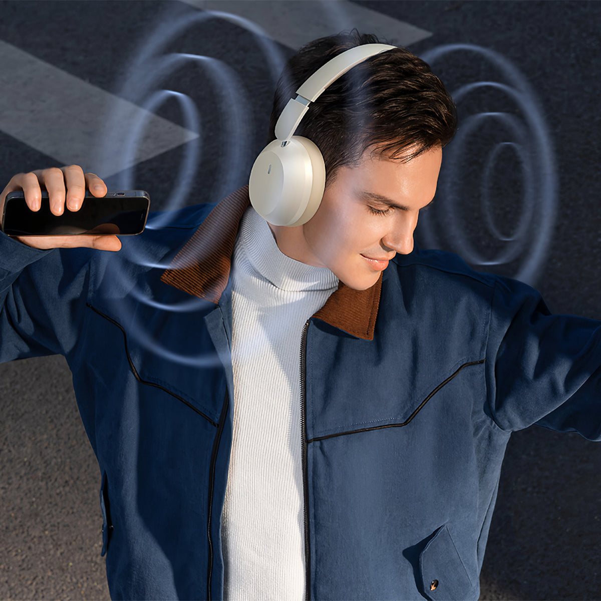 Mãos-livres Bluetooth Bluetooth Baseus Bass 35 Max, A2DP, Branco A00070800221-00