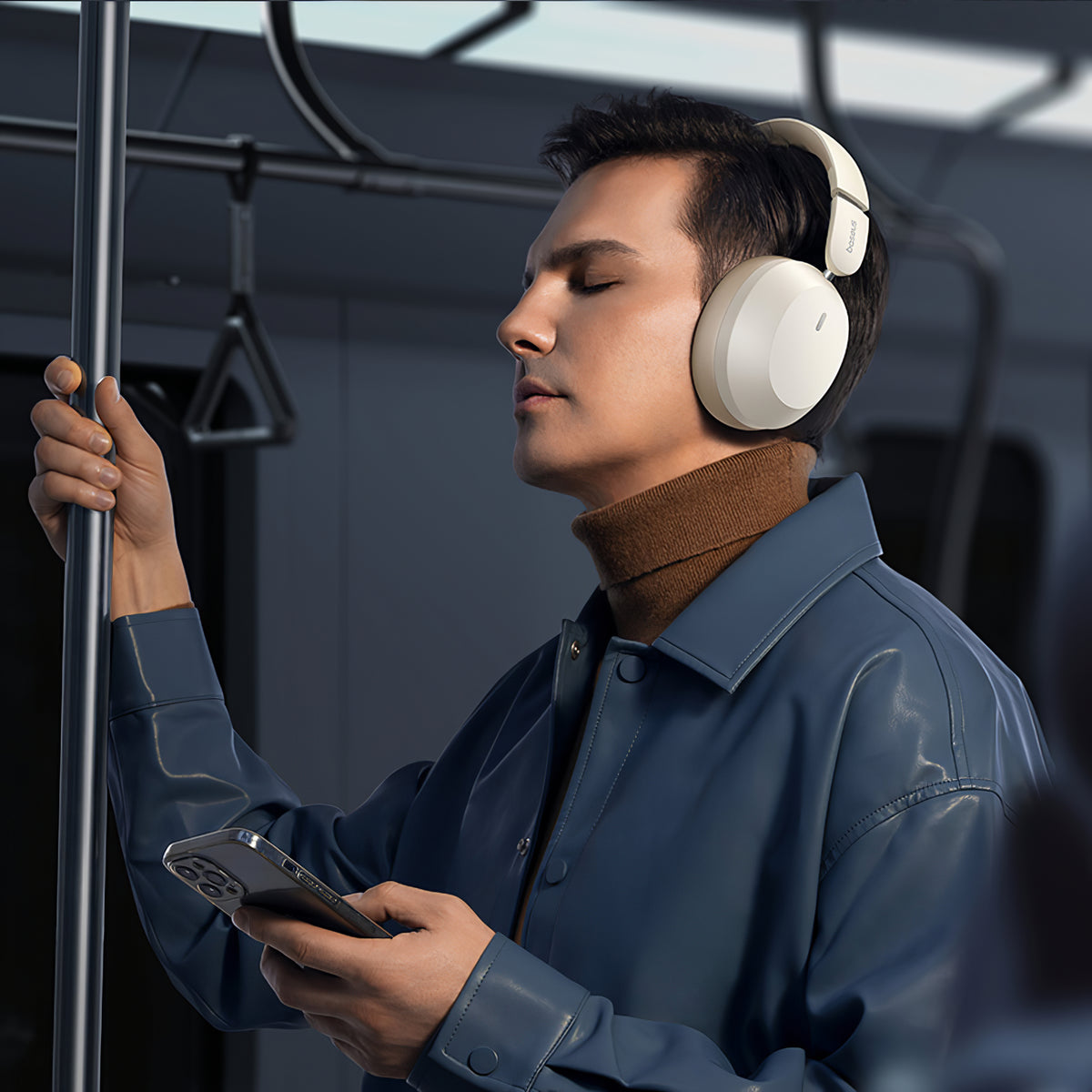 Mãos-livres Bluetooth Bluetooth Baseus Bass 35 Max, A2DP, Branco A00070800221-00
