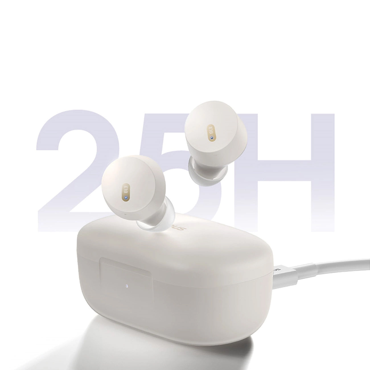 Handsfree Bluetooth Baseus Bowie E18, TWS, Branco A00023800223-00
