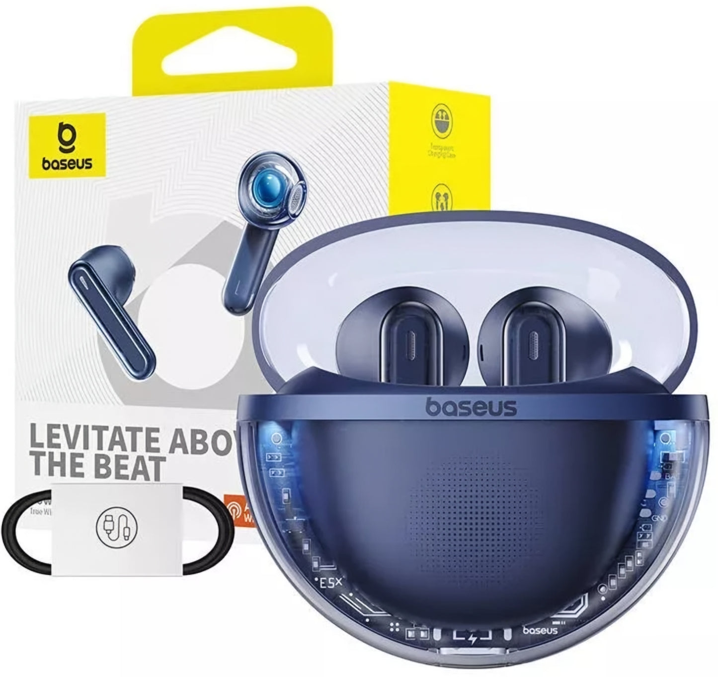 Handsfree Bluetooth Baseus Bowie E5x, TWS, Azul A00060101323-00