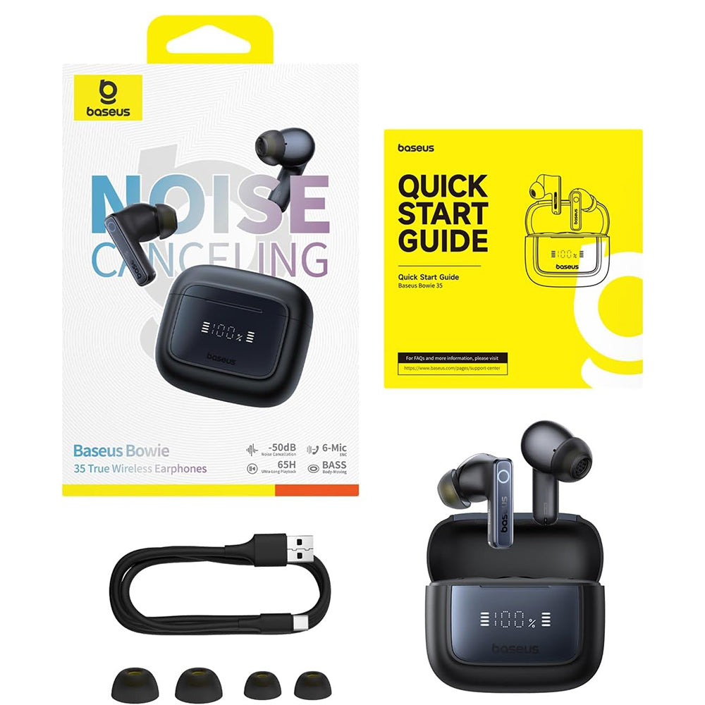 Handsfree Bluetooth Baseus Bowie 35, TWS, Preto A00073800123-00