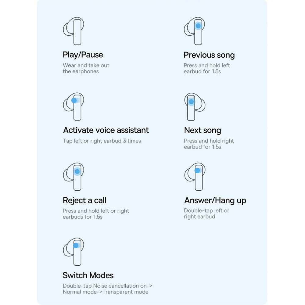 Handsfree Bluetooth Baseus Bowie M2, TWS, Branco A00024000221-Z1