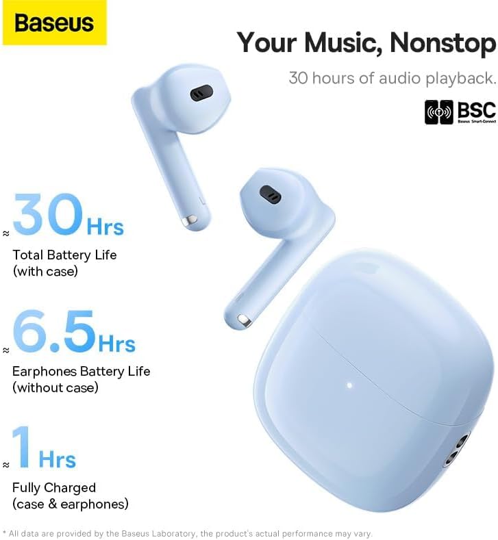 Handsfree Bluetooth Baseus Bowie WX5, TWS, Azul A00051000313-00