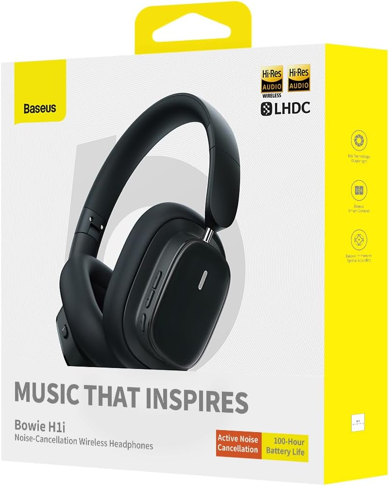 Handsfree Bluetooth Baseus Bowie H1i, A2DP, ANC, Preto A00050402113-00