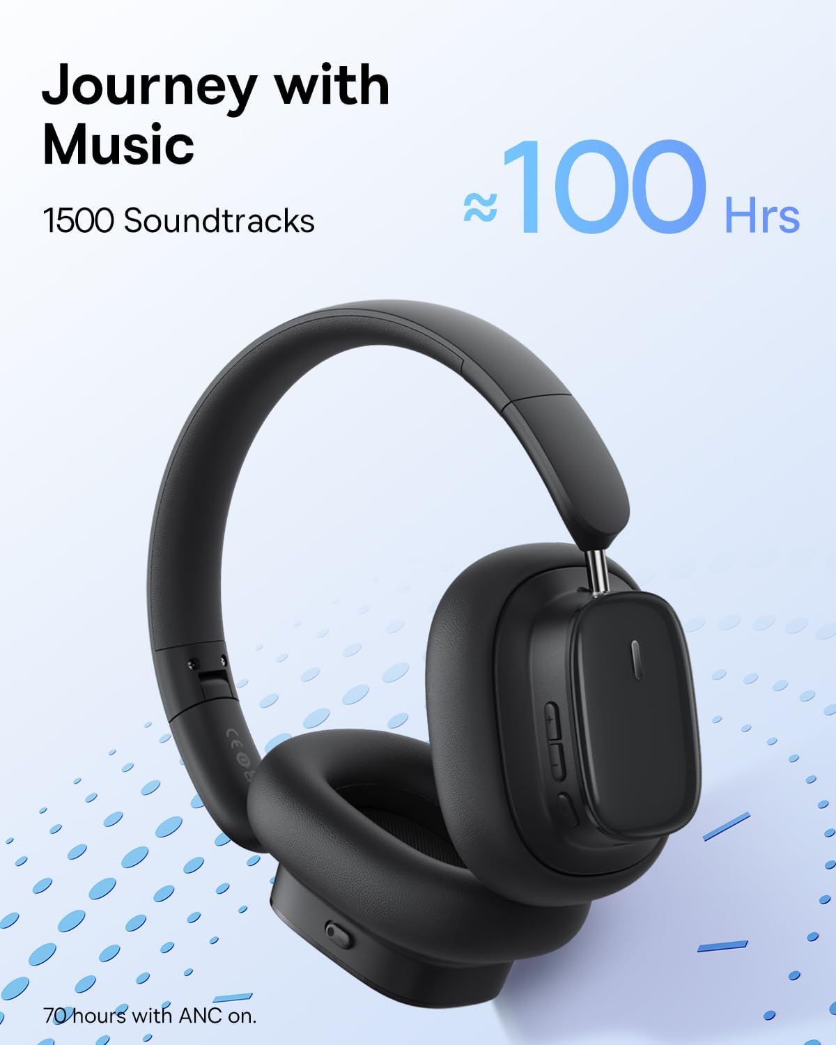 Handsfree Bluetooth Baseus Bowie H1i, A2DP, ANC, Preto A00050402113-00