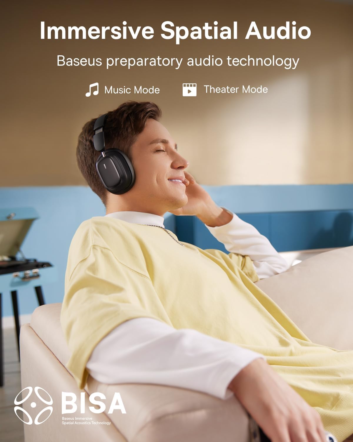 Handsfree Bluetooth Baseus Bowie H1i, A2DP, ANC, Preto A00050402113-00