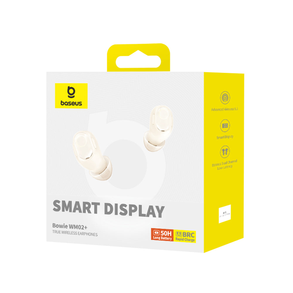 Handsfree Bluetooth Baseus WM02+, TWS, Branco NGTW370302