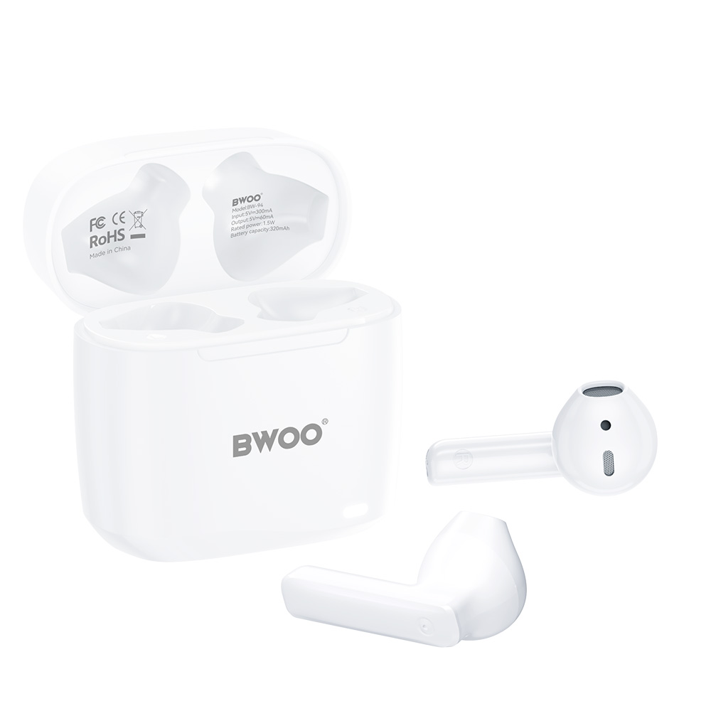 Auriculares Bluetooth BWOO BW94, TWS, Branco
