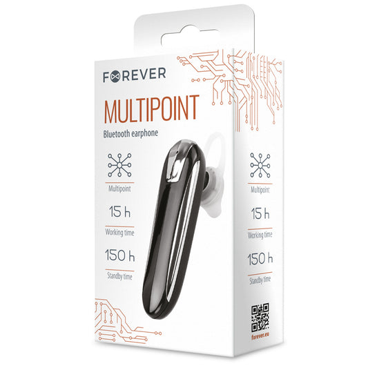 Mãos livres Bluetooth Forever FBE-01, MultiPoint, Preto