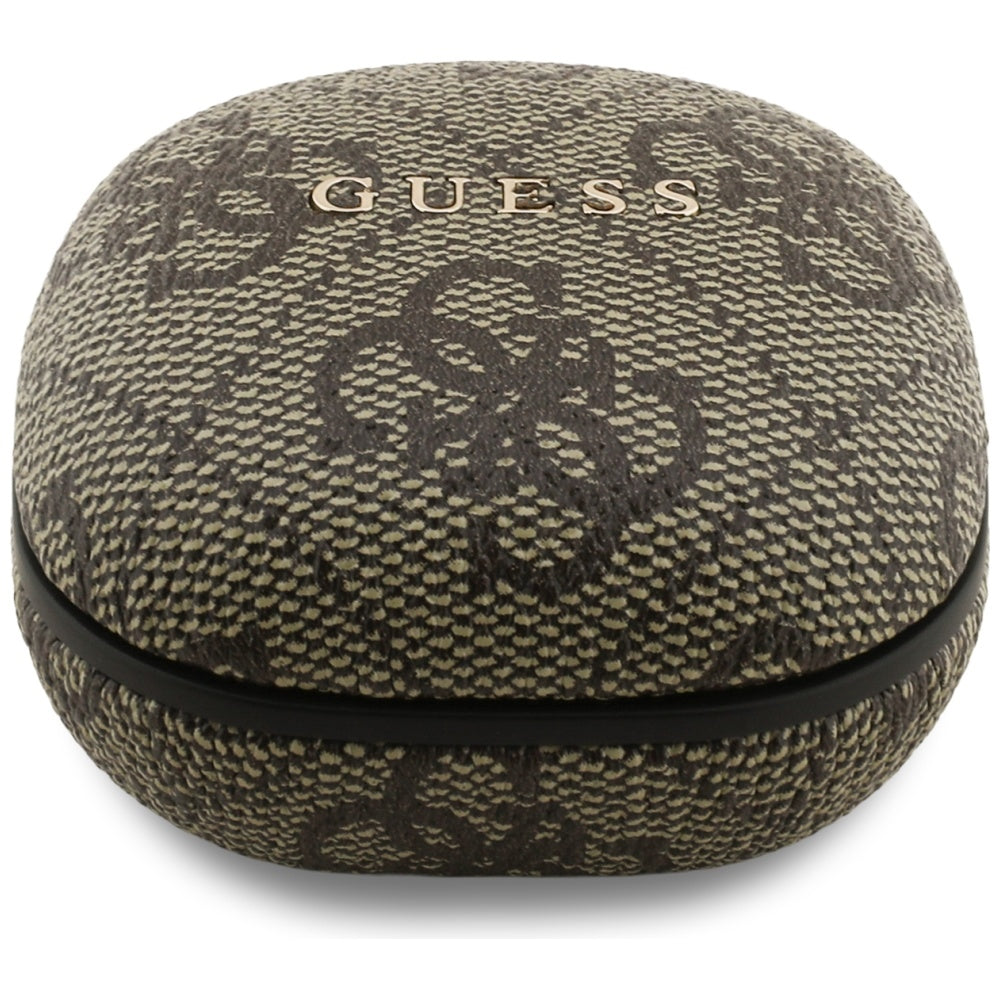 Handsfree Bluetooth Guess 4G Classic Metal Logo, TWS, Castanho