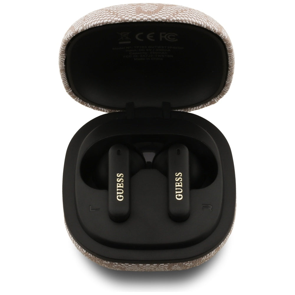 Handsfree Bluetooth Guess 4G Classic Metal Logo, TWS, Rosa