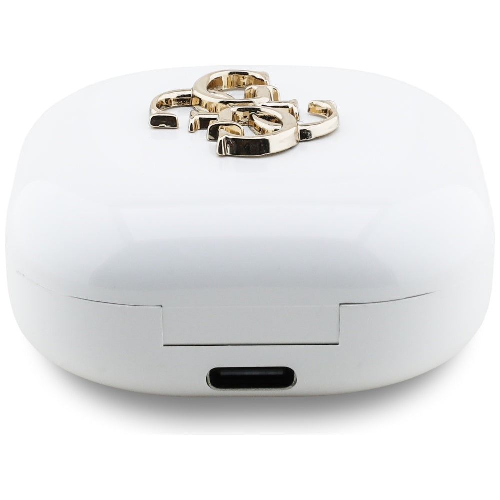 Handsfree Bluetooth Guess 4G Metal Logo, TWS, Branco