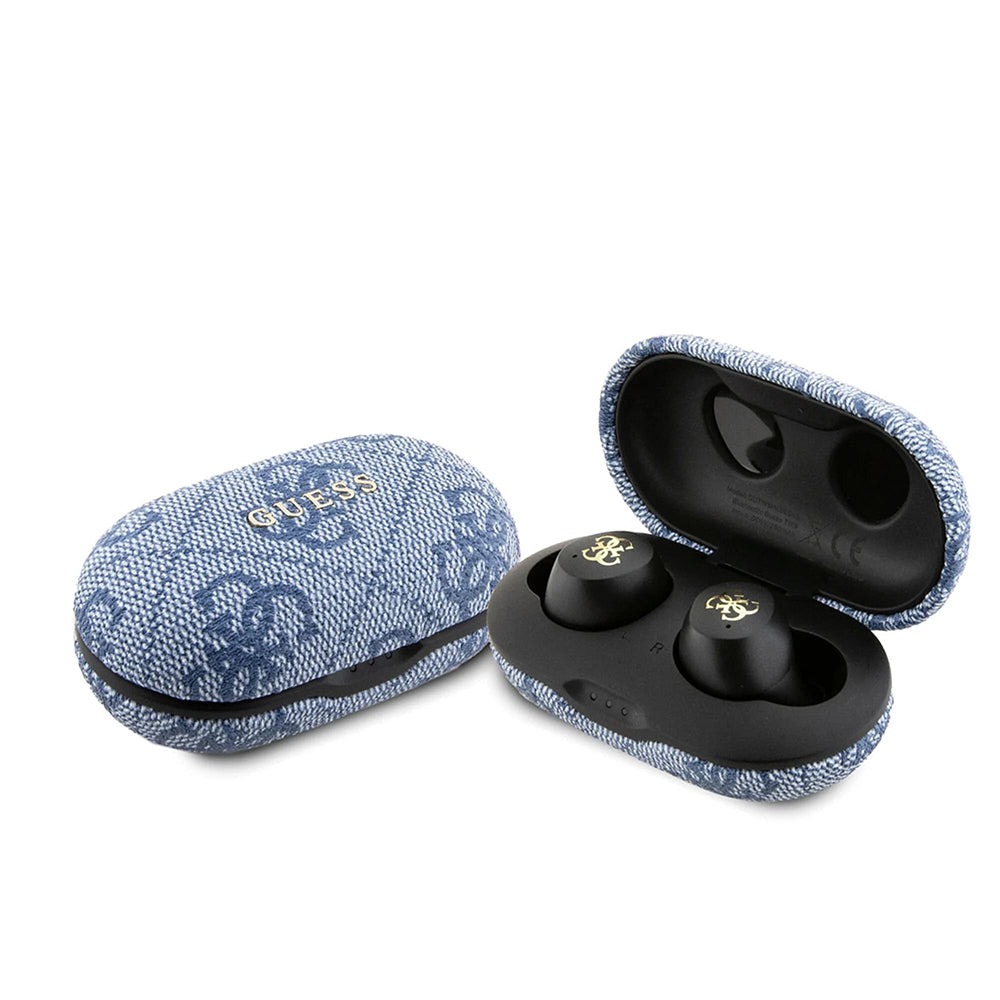 Handsfree Bluetooth Guess 4G Metal, TWS, Azul