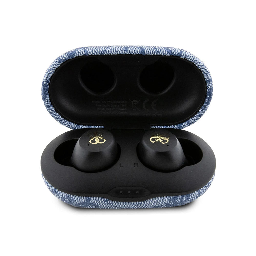 Handsfree Bluetooth Guess 4G Metal, TWS, Azul