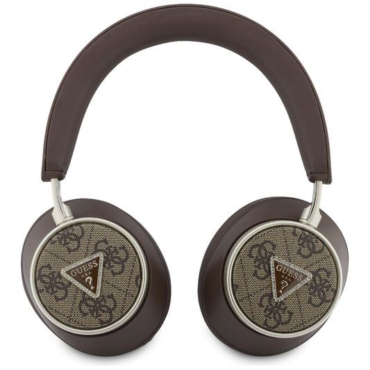 Handsfree Bluetooth Guess 4G Logotipo Triângulo Dourado, A2DP, Castanho