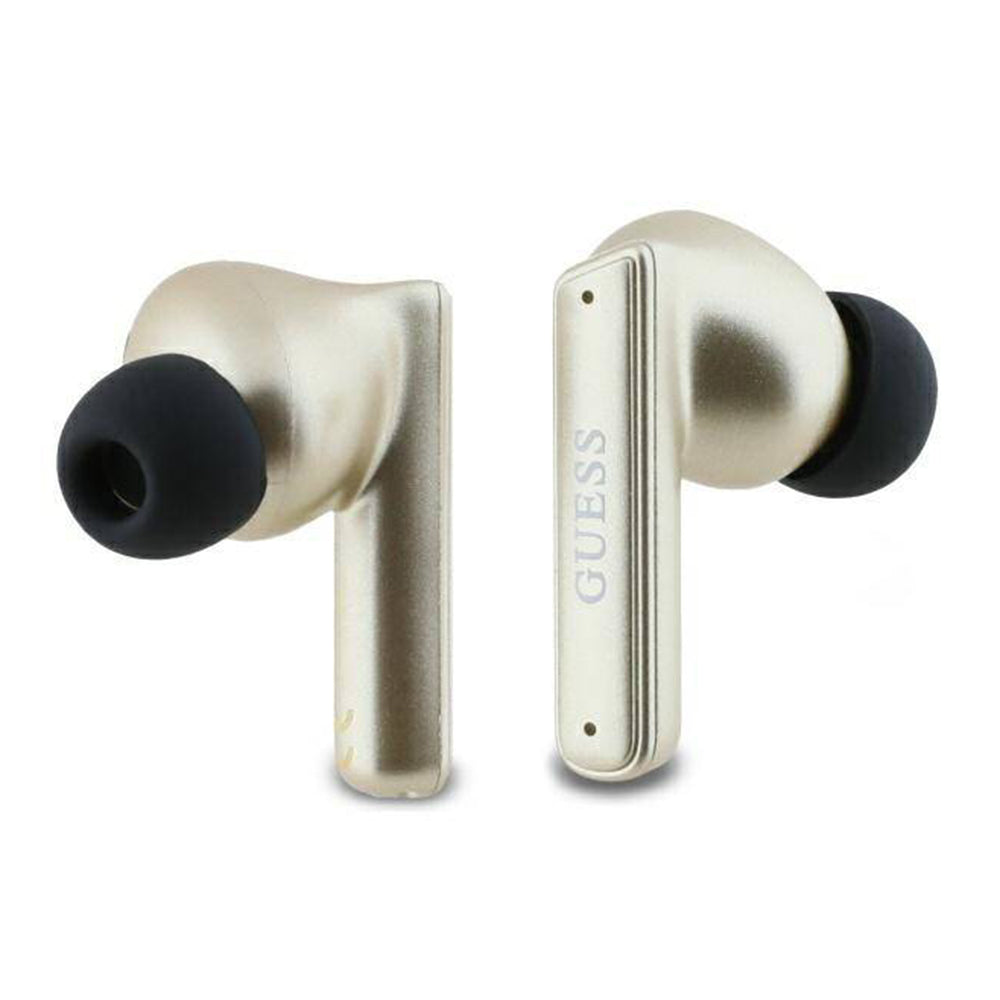 Handsfree Bluetooth Guess Capsule com Logo Impresso, TWS, ANC, Dourado