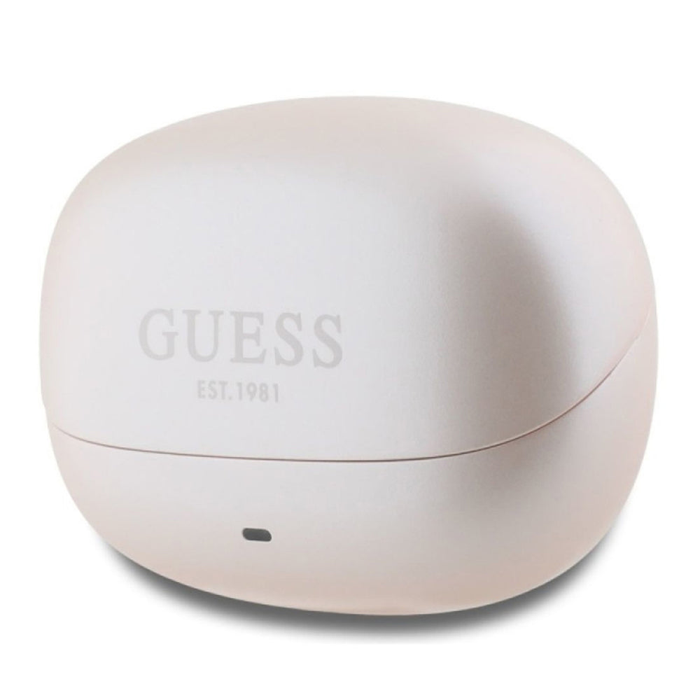 Handsfree Bluetooth Guess Capsule com Logo Impresso, TWS, ANC, Rosa