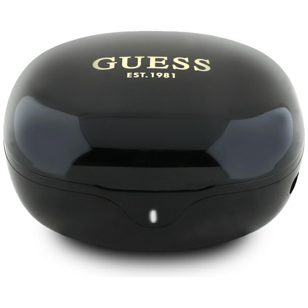 Handsfree Bluetooth Guess Flat Classic Logo Electroplated, TWS, Preto