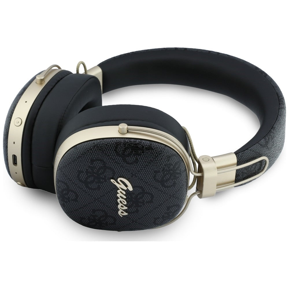 Auricular Bluetooth Handsfree Guess Metal 4G Script Logo, A2DP, Preto