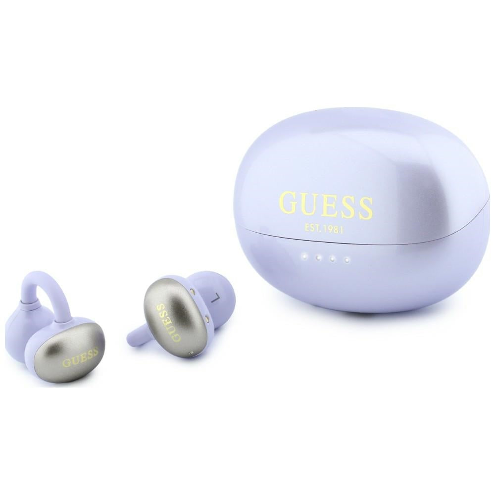 Handsfree Bluetooth Guess Acabamento Metálico Partes Electropated Clássico, TWS, Roxo