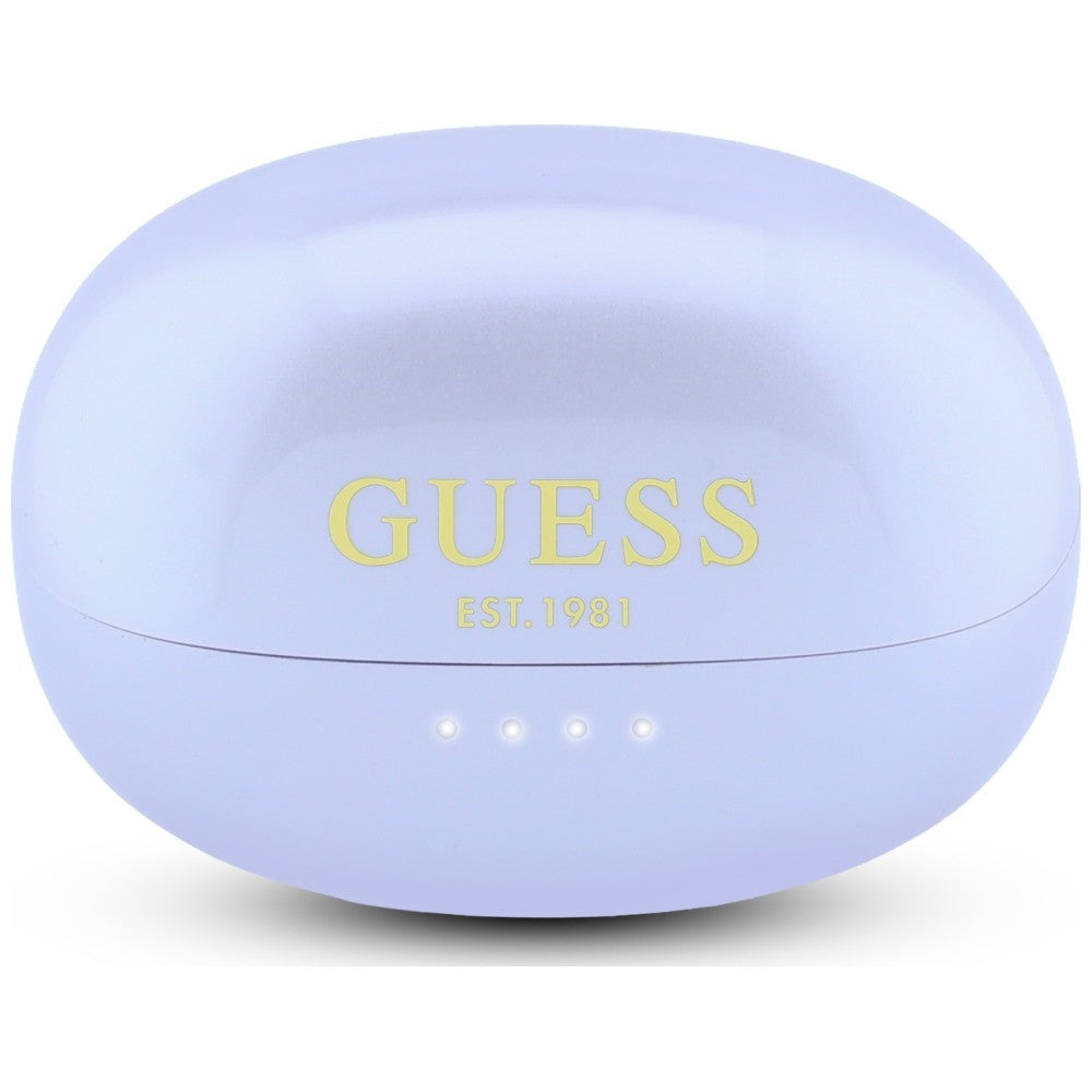 Handsfree Bluetooth Guess Acabamento Metálico Partes Electropated Clássico, TWS, Roxo