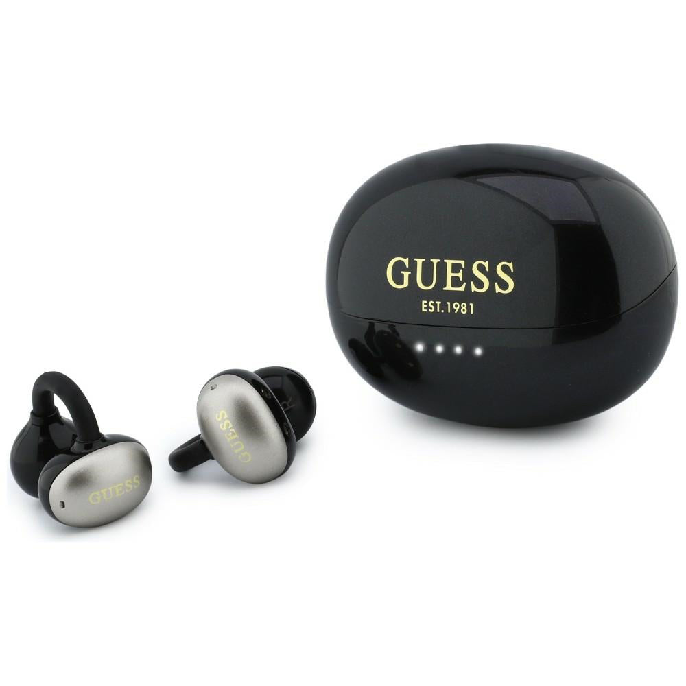 Handsfree Bluetooth Guess Acabamento Metálico Partes Electropated Clássico, TWS, Preto