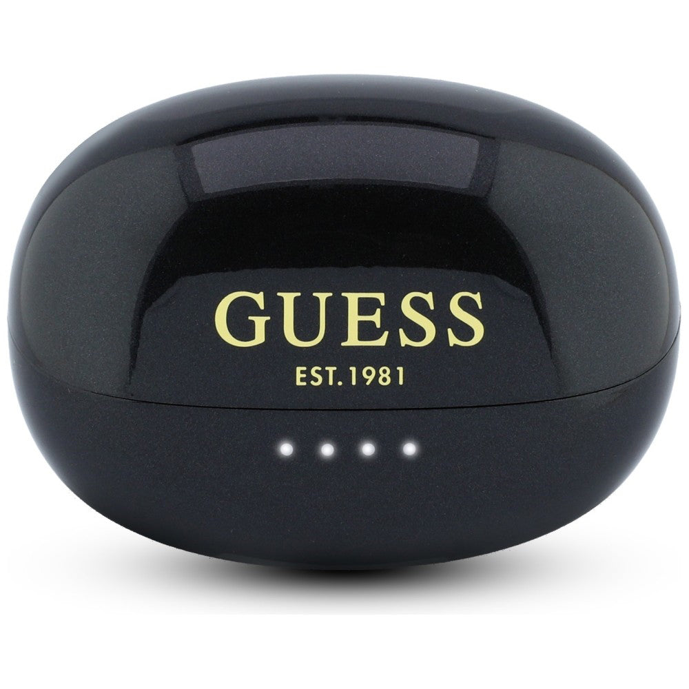 Handsfree Bluetooth Guess Acabamento Metálico Partes Electropated Clássico, TWS, Preto