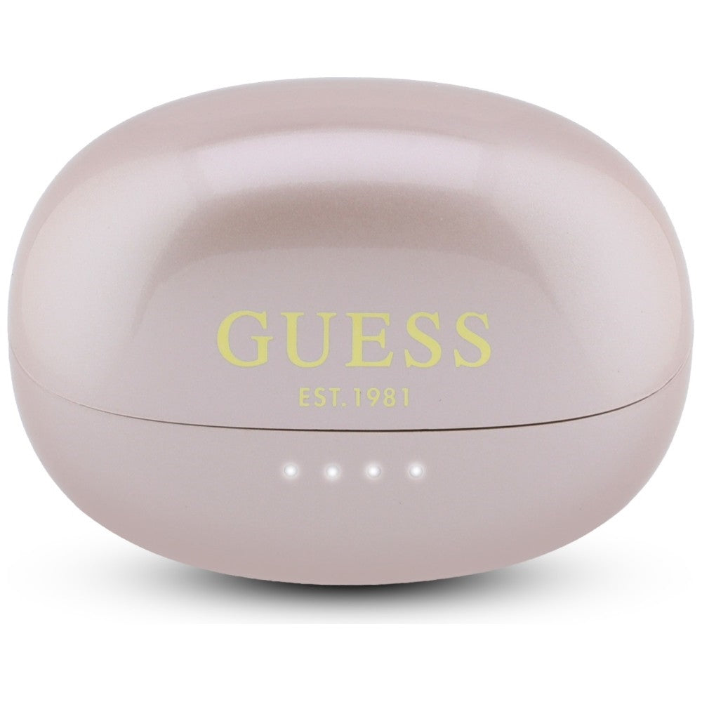 Auricular Bluetooth Guess Acabamento Metálico Partes Electropated Clássico, TWS, Rosa