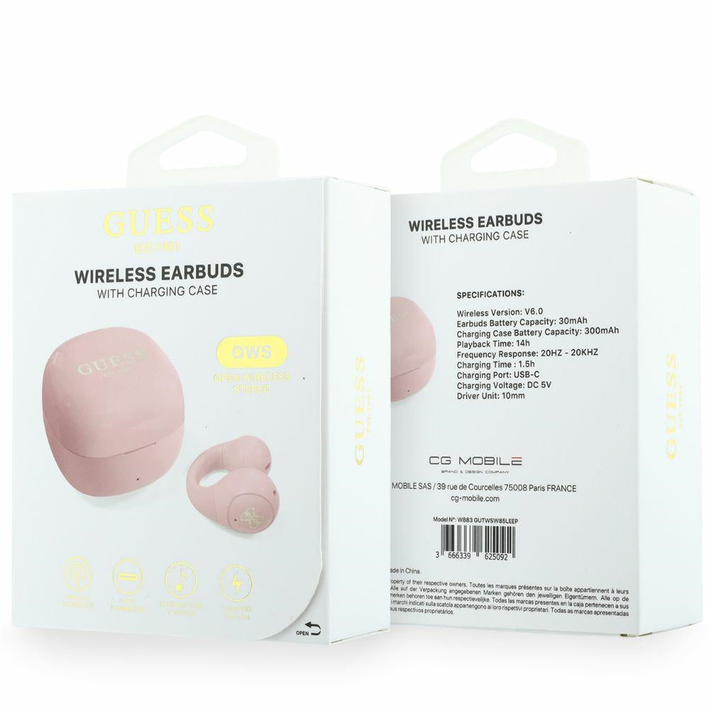 Auricular Bluetooth Handsfree Guess Mini Classic, TWS, Rosa