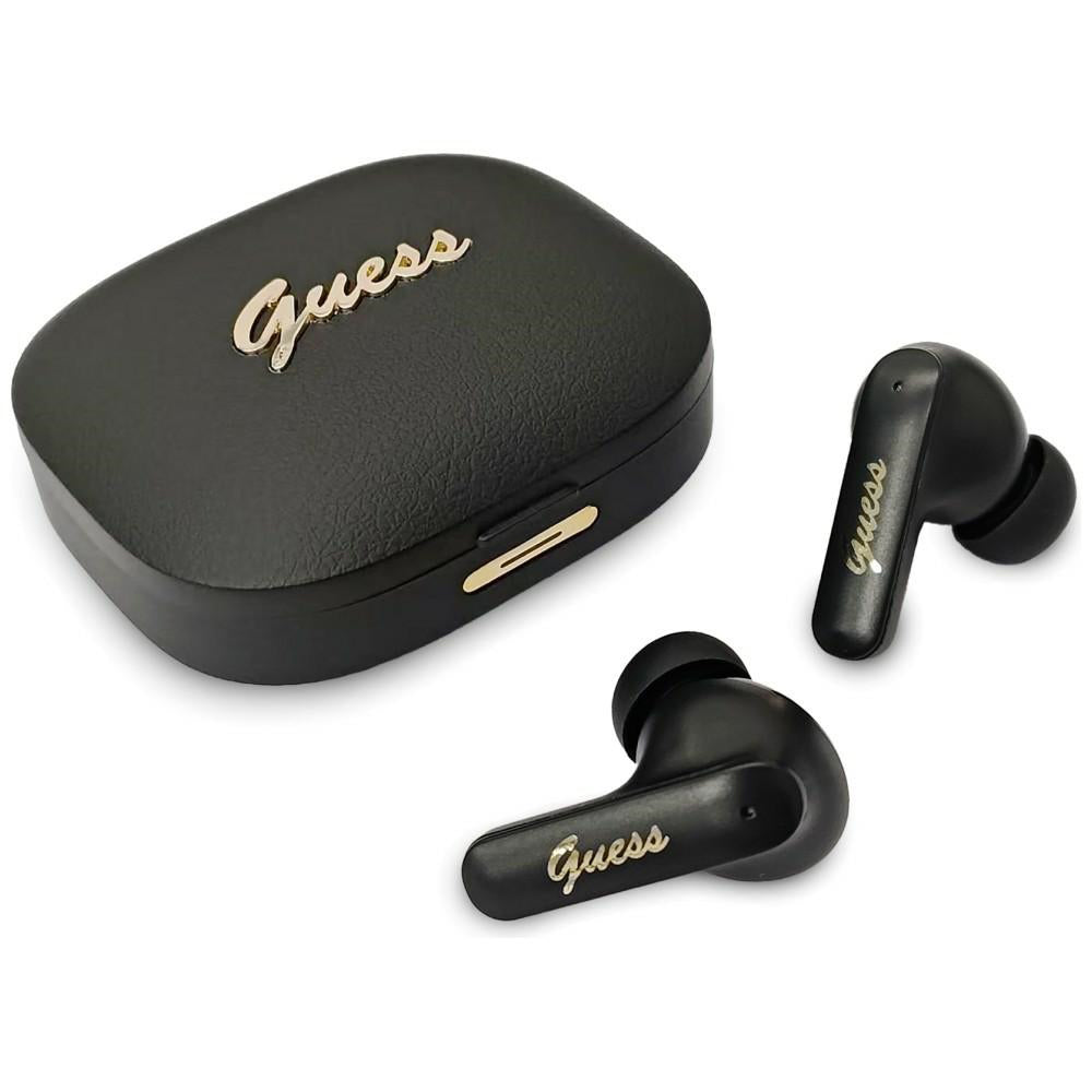 Handsfree Bluetooth Guess Script Metal Logo, TWS, Preto