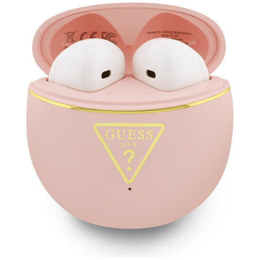 Handsfree Bluetooth Guess Script Print, TWS, Pink