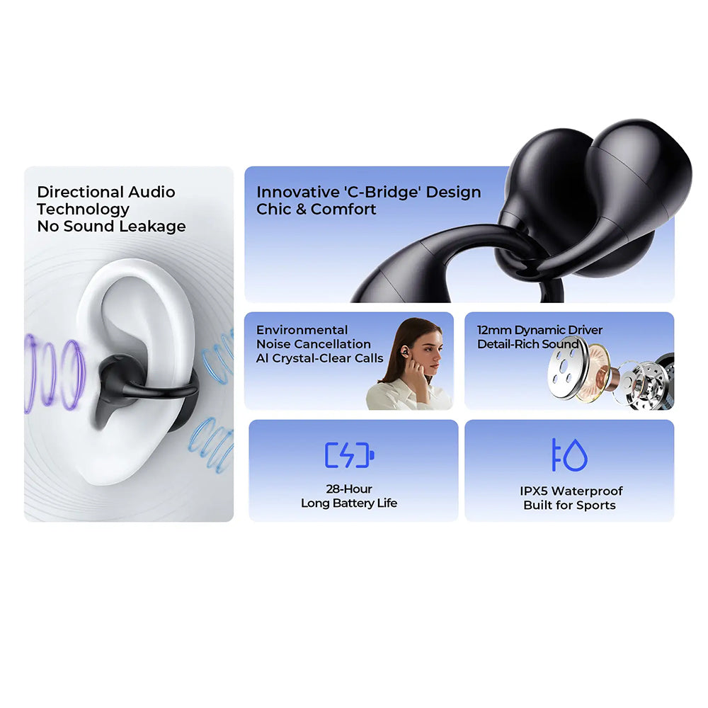 Handsfree Bluetooth HAVIT OWS916 Lite, TWS, Preto