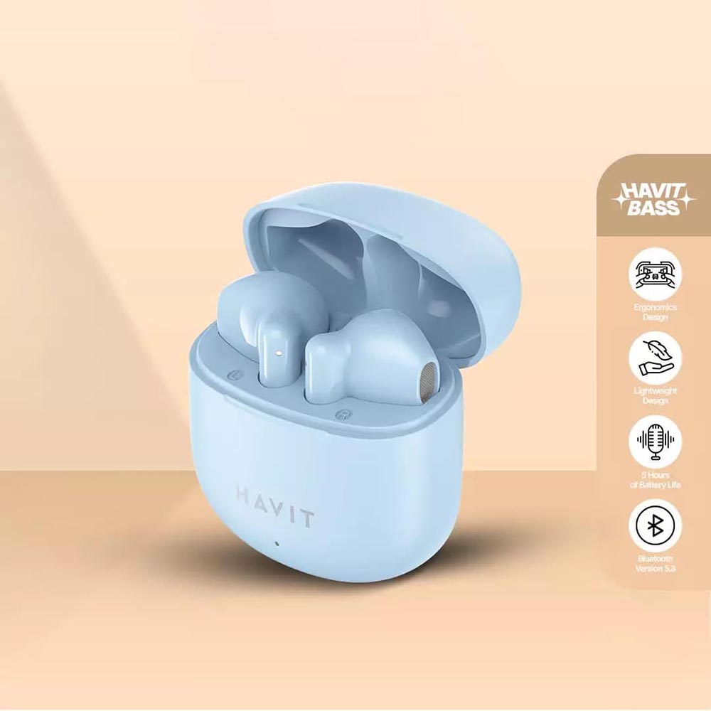 Handsfree Bluetooth HAVIT TW976, TWS, Azul