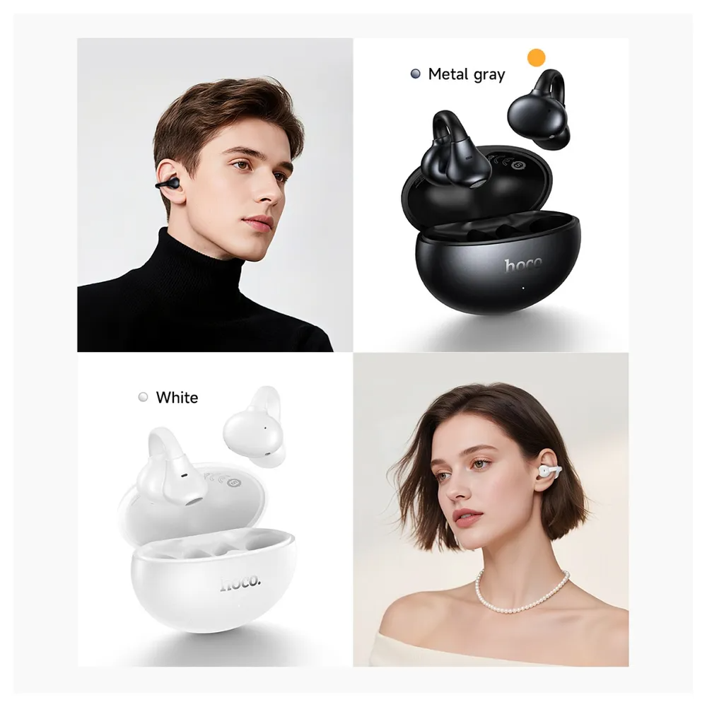 Handsfree Bluetooth HOCO EA8, TWS, Preto