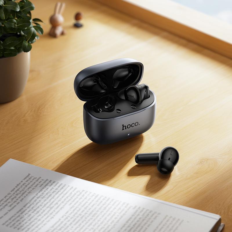 Auricular Bluetooth HOCO EQ27 AI Translation, TWS, ANC, Cinzento