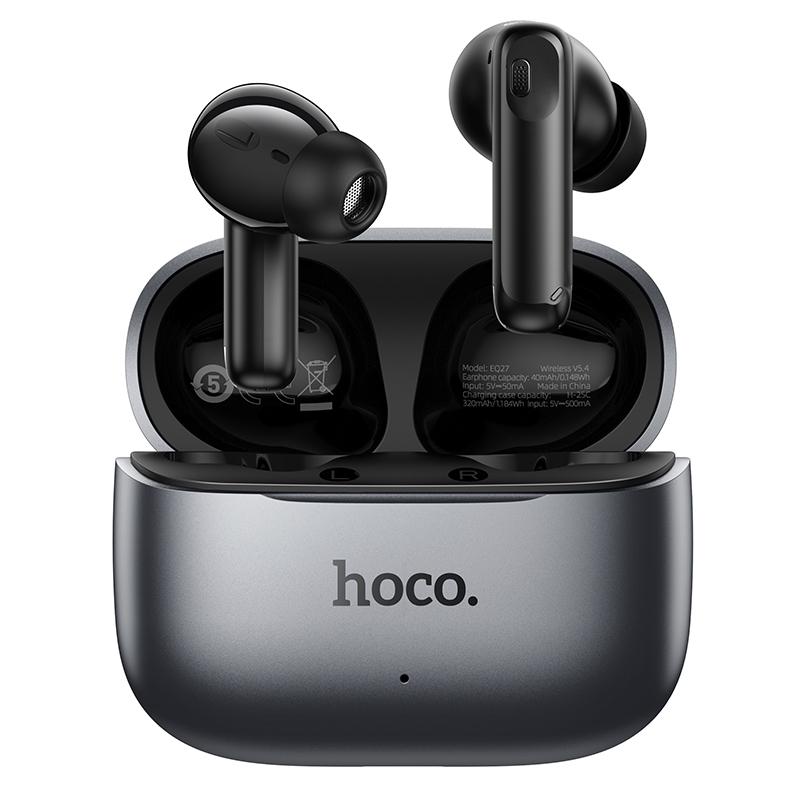 Auricular Bluetooth HOCO EQ27 AI Translation, TWS, ANC, Cinzento
