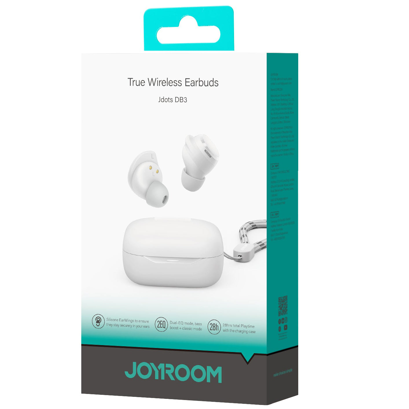 Auricular Bluetooth Joyroom Jdots JR-DB3, TWS, Branco