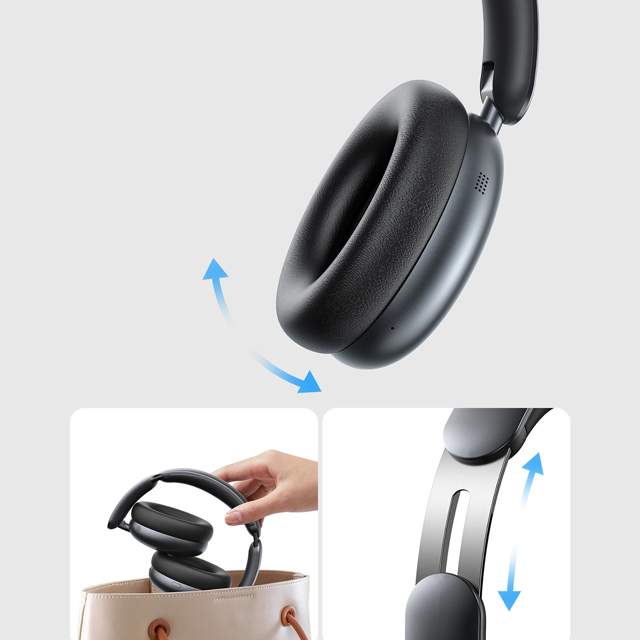Handsfree Bluetooth Joyroom JR-JH1, A2DP, ANC, Preto