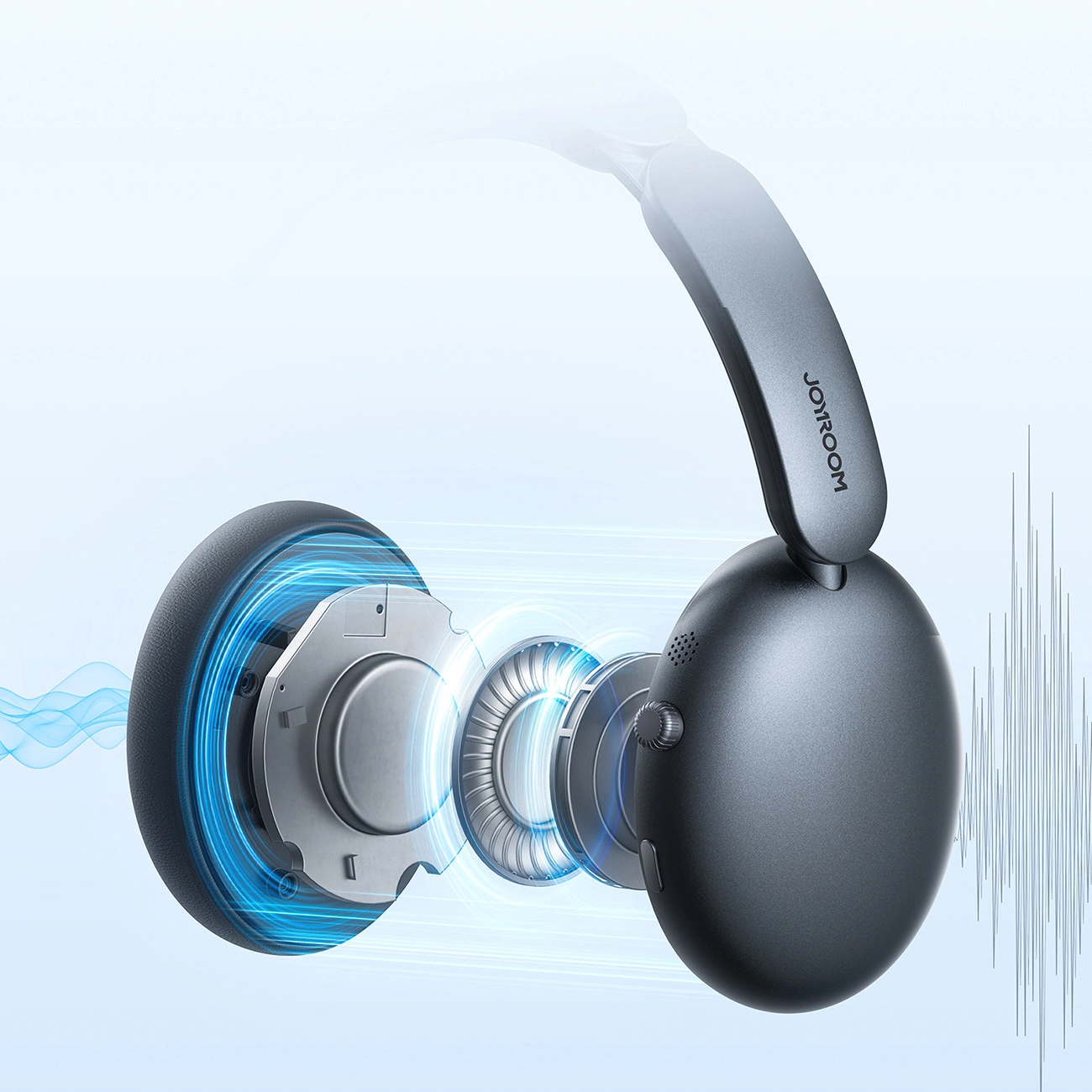 Handsfree Bluetooth Joyroom JR-JH1, A2DP, ANC, Preto