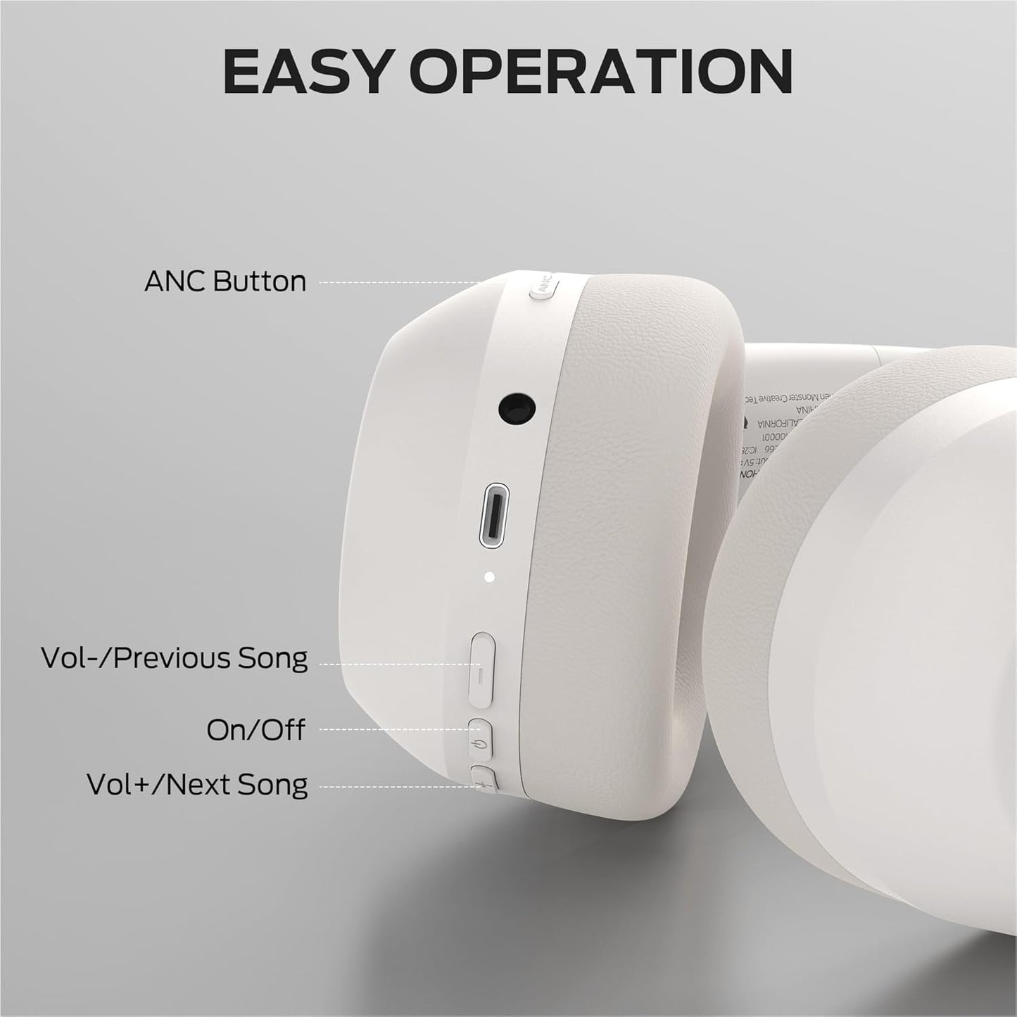 Handsfree Bluetooth Monster Persona 6th, MultiPoint, A2DP, ANC, Branco