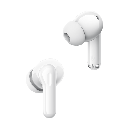 Handsfree Bluetooth Realme Buds T200, TWS, ANC, MultiPoint, Branco
