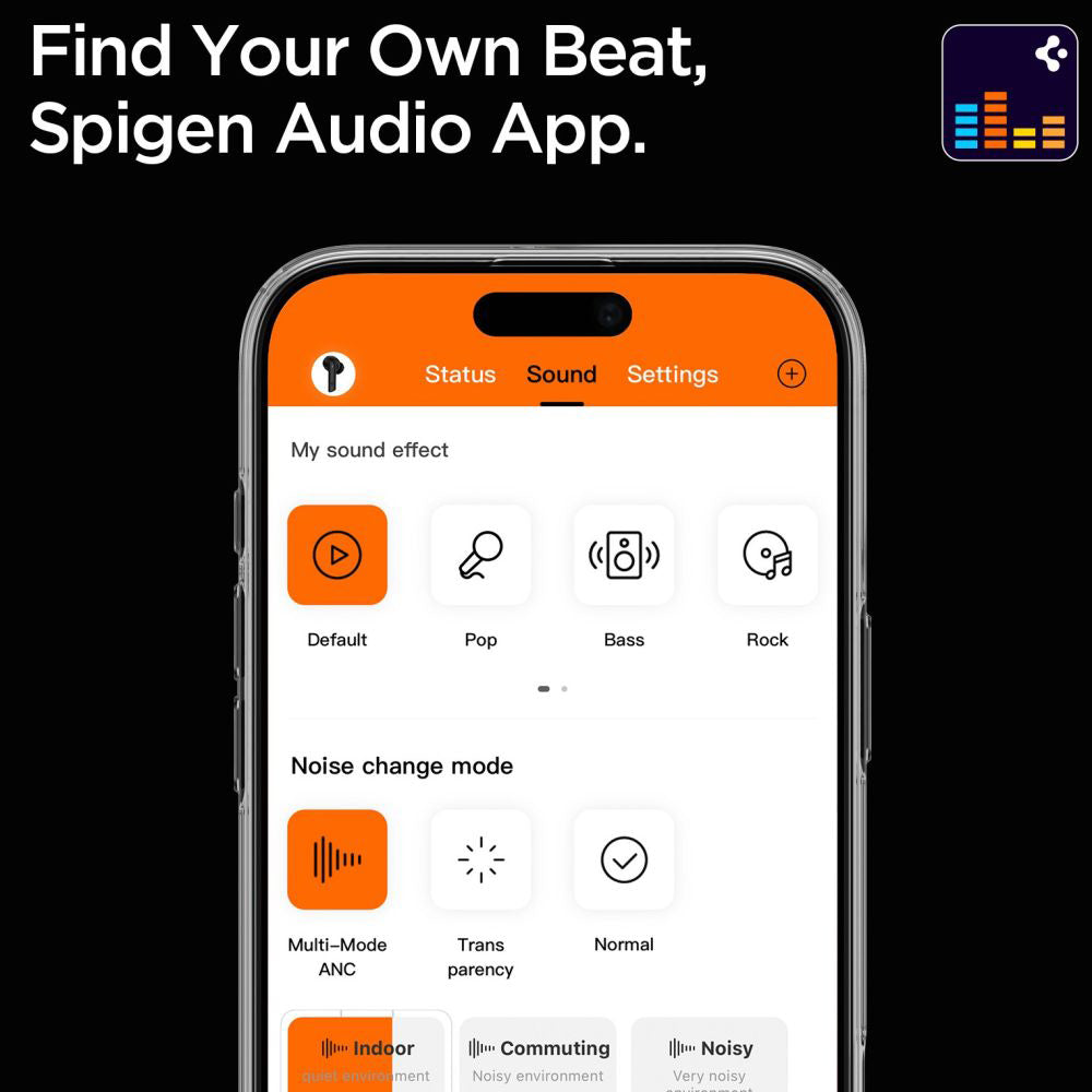 Handsfree Bluetooth Spigen SA2401, TWS, ANC, Preto